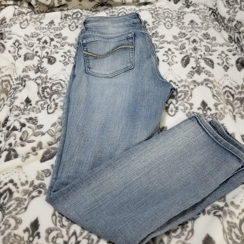Faded Skinny Blue Jeans